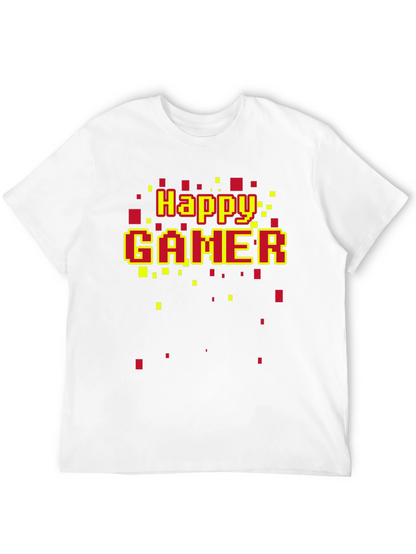 Happy Gamer T-Shirt - Retro Pixel Style
