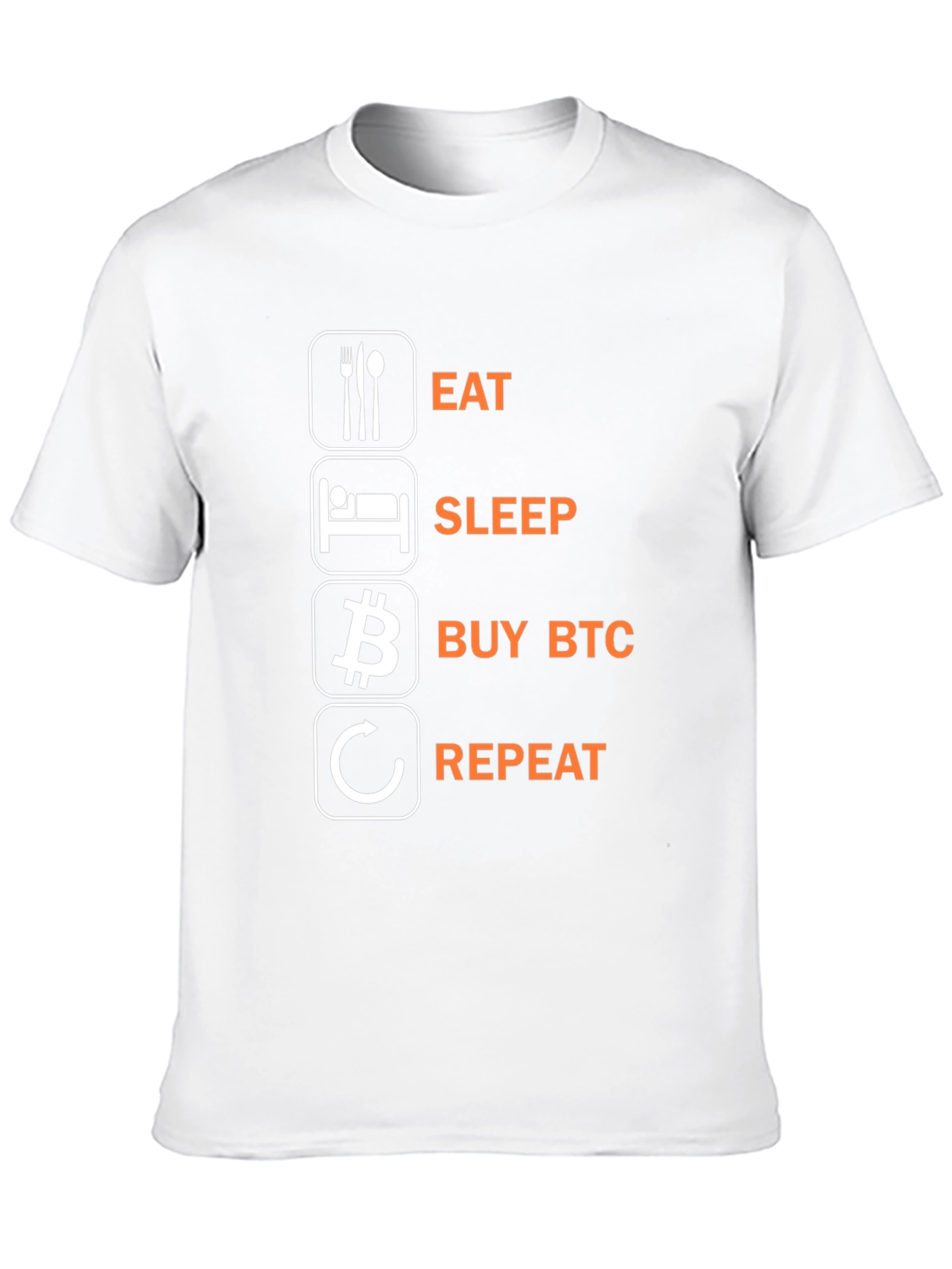 Eat Sleep Buy BTC Repeat Black T-Shirt