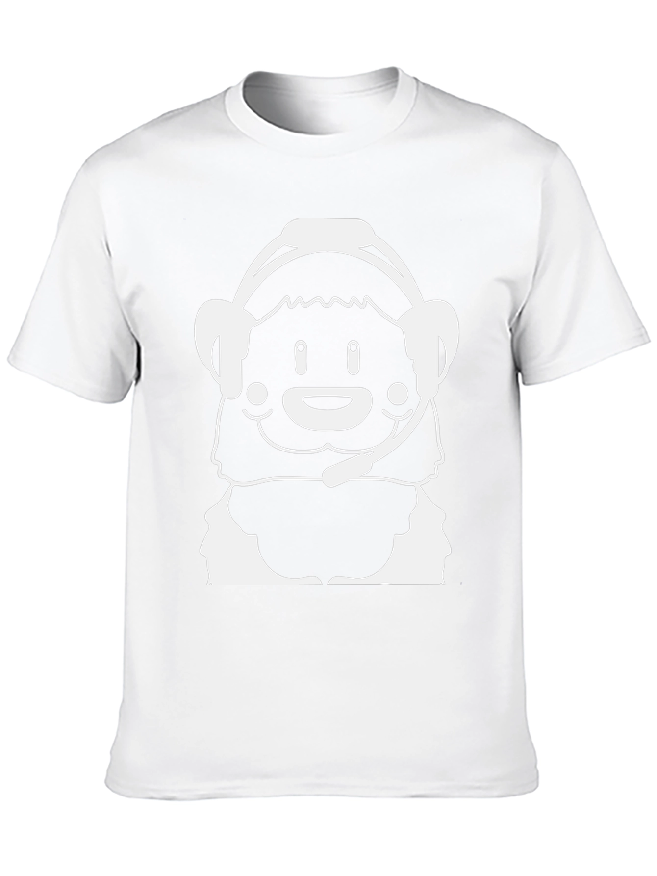 Cartoon Bear Gamer Black T-Shirt