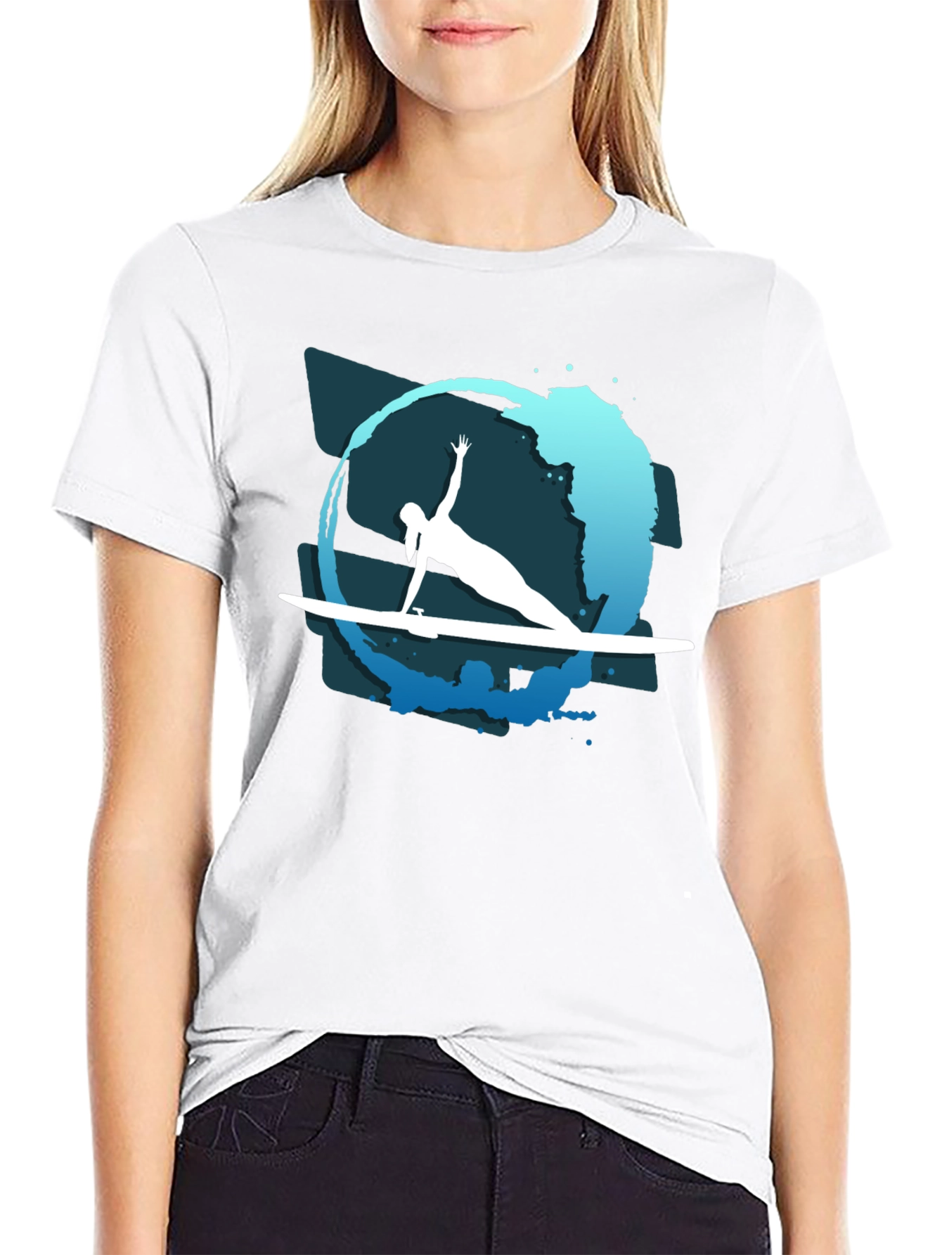 Surfer Silhouette Tee - Coastal Vibe