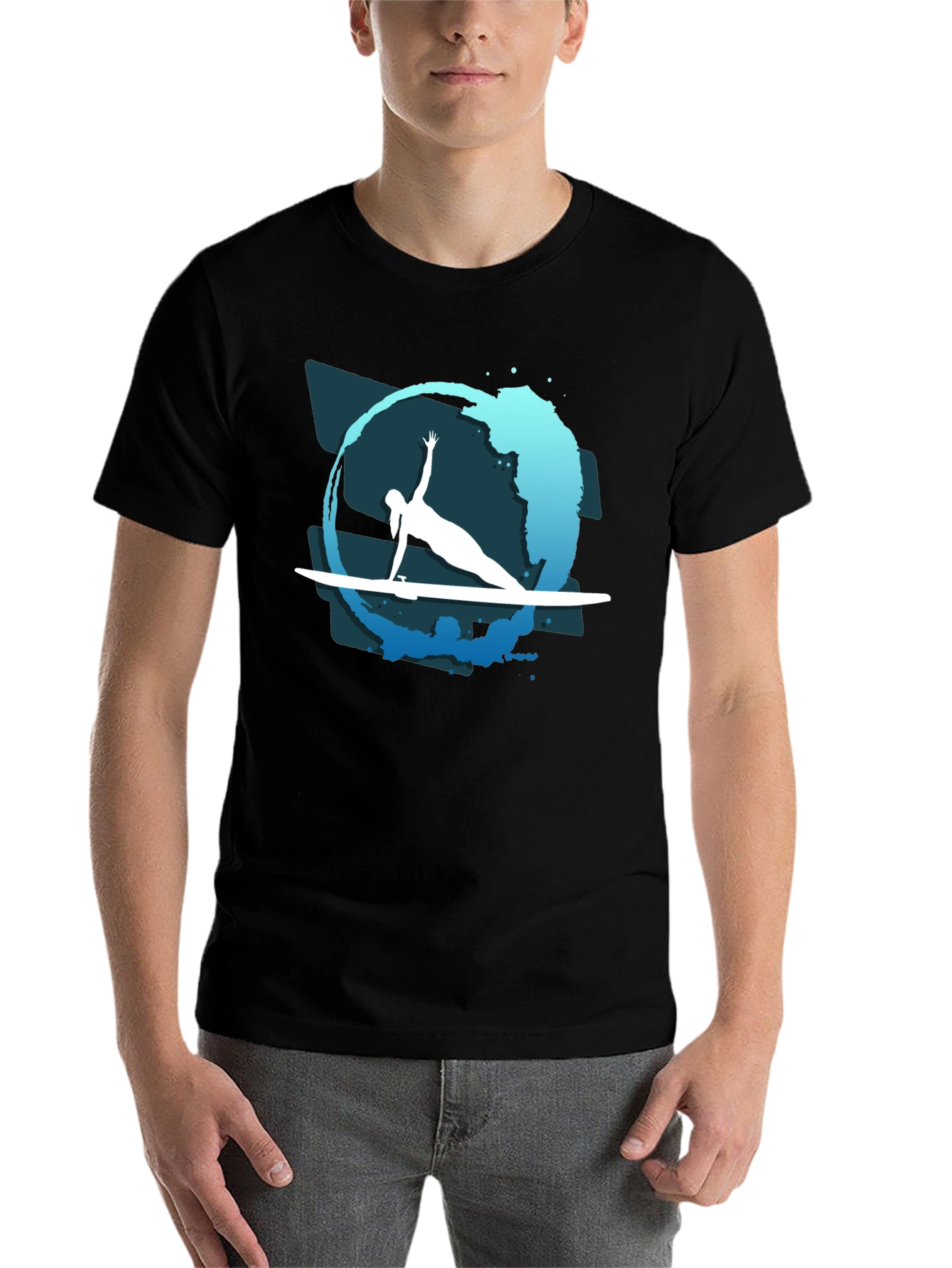 Surfer Silhouette Tee - Coastal Vibe