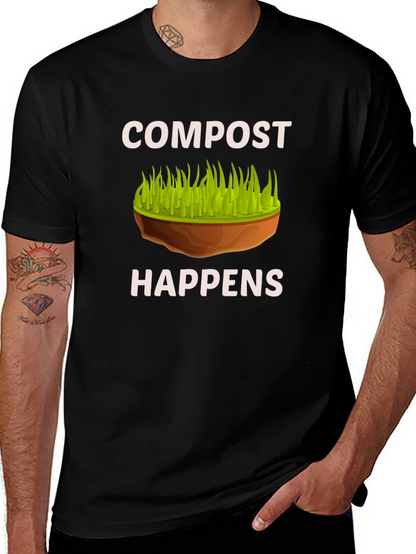 Compost Happens Graphic T-Shirt - Organic Gardening