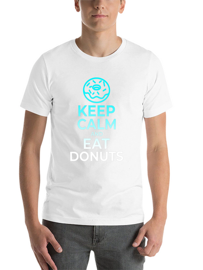 Keep Calm and Eat Donuts Black T-Shirt