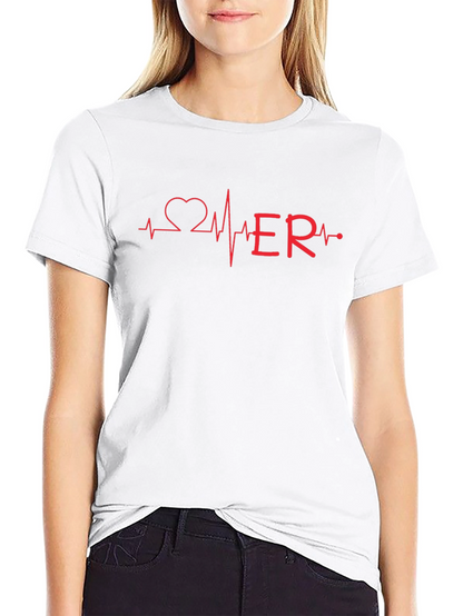 ER Heartbeat Graphic Tee - Emergency Room T-Shirt