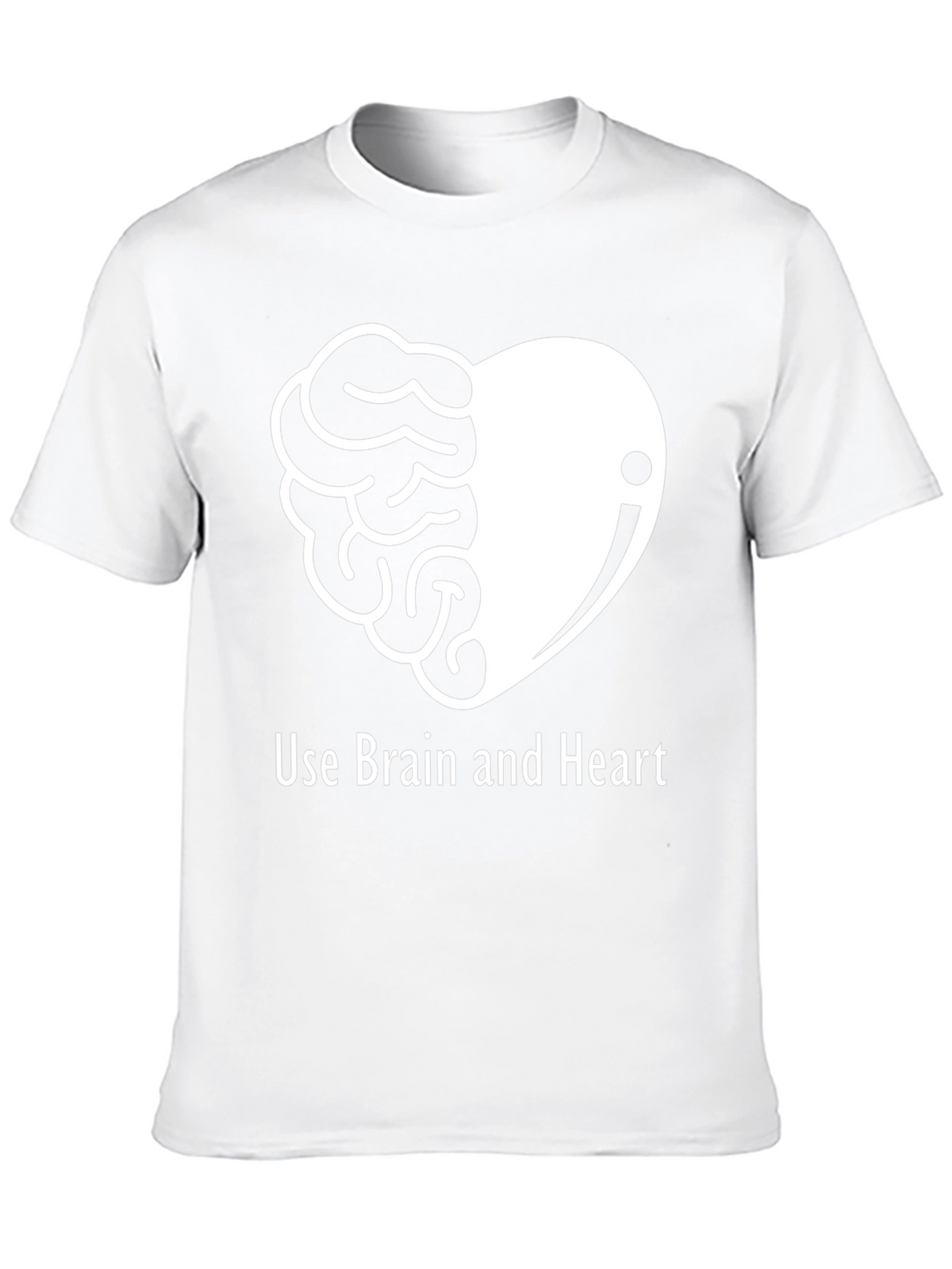 Brain and Heart Graphic Tee - Unisex Black T-Shirt