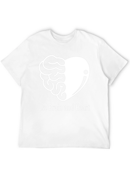 Brain and Heart Graphic Tee - Unisex Black T-Shirt