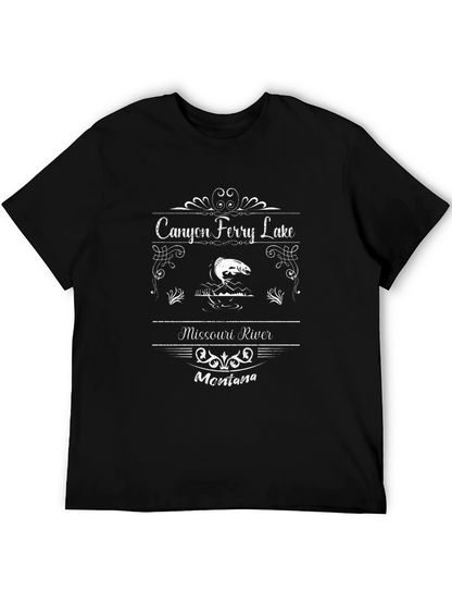 Canyon Ferry Lake Fishing T-Shirt Montana River Graphic Tee