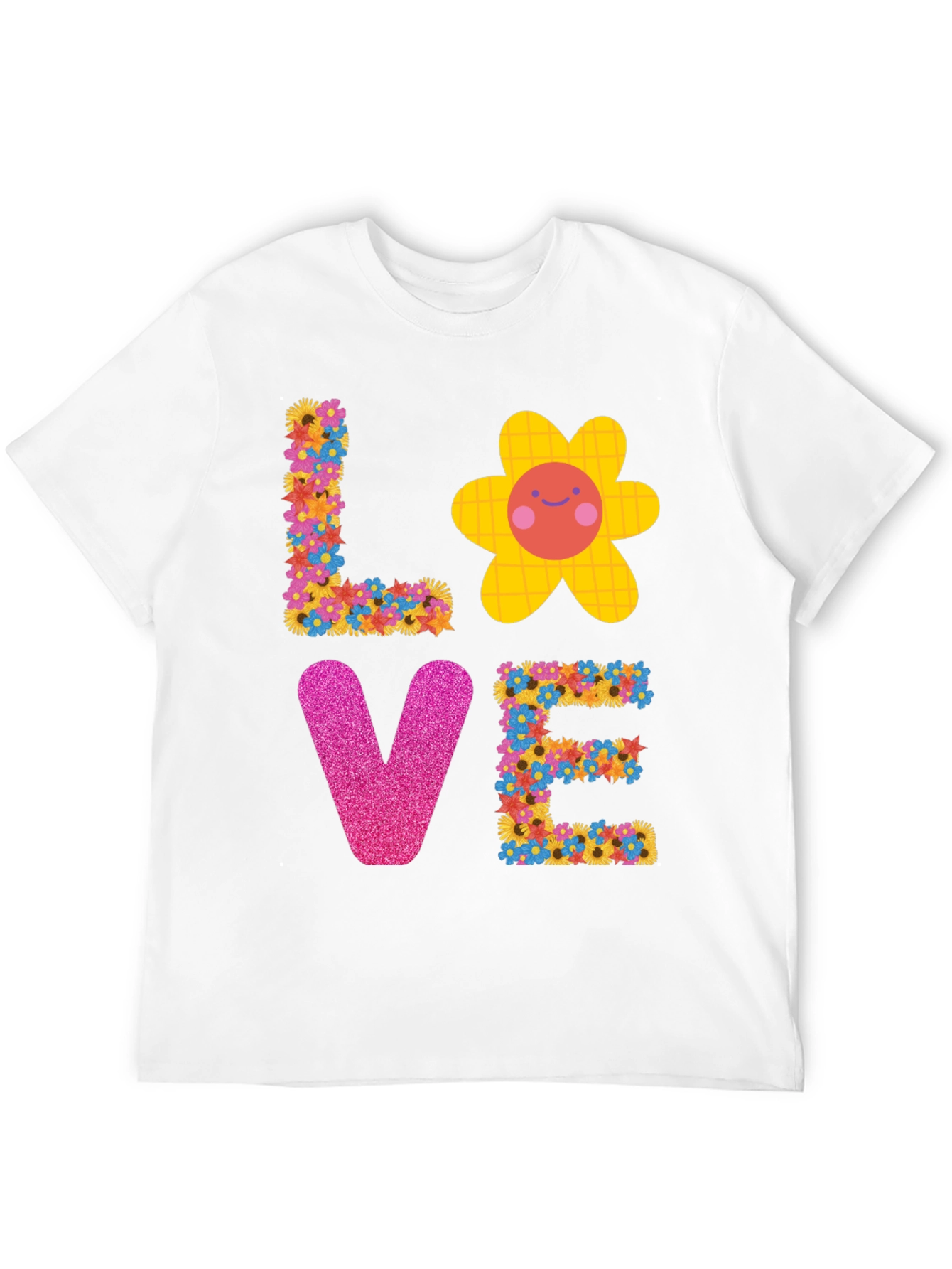 Floral LOVE Graphic Tee - Trendy Unisex T-Shirt