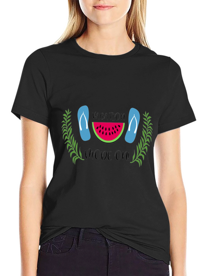 Vacation Mode On Black T-Shirt