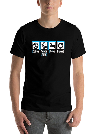 Coffee Tooth Care Sleep Repeat T-Shirt