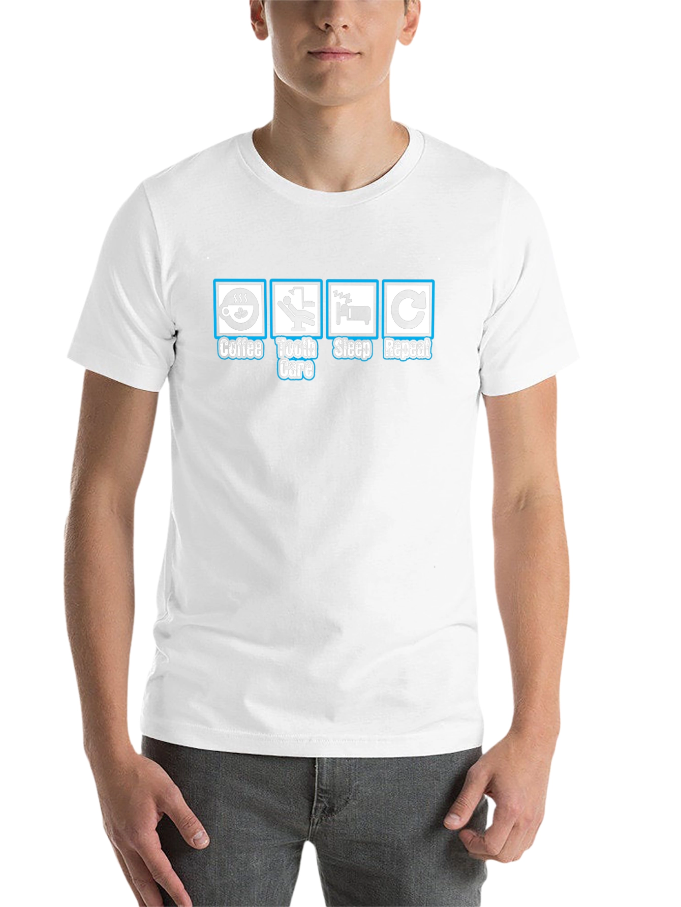 Coffee Tooth Care Sleep Repeat T-Shirt