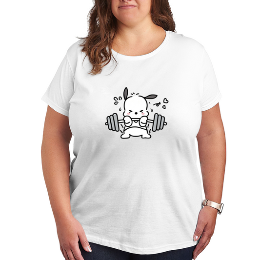 Workout Pochacco Lifting Weights Funny Plus?Size Women¡¯s T?Shirt