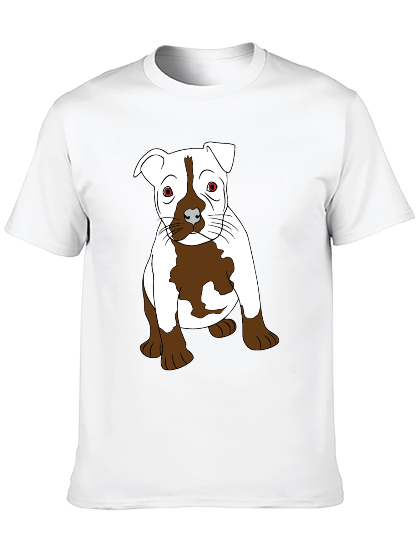 Pitbull Puppy Graphic T-Shirt - Black