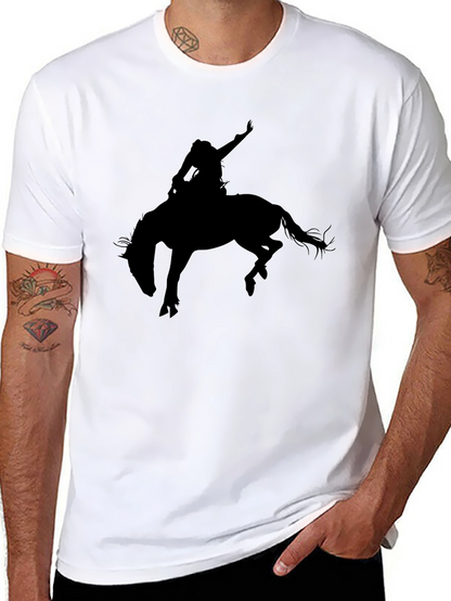 Black Rodeo Rider Graphic Tee - Western Style