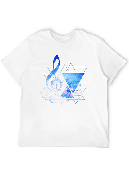Geometric Treble Clef Galaxy T-Shirt