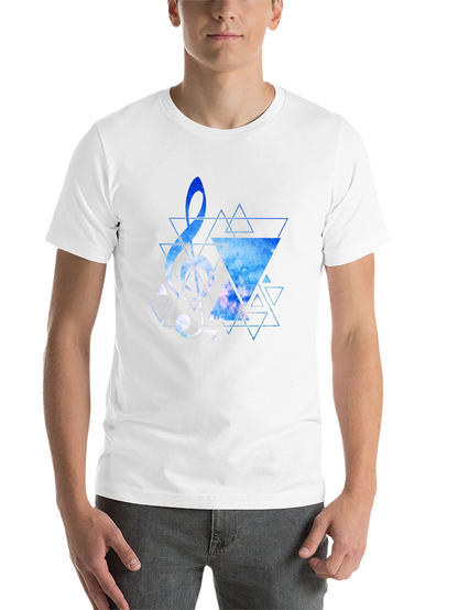 Geometric Treble Clef Galaxy T-Shirt