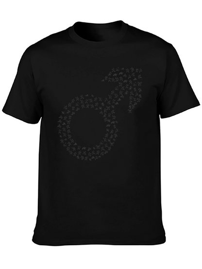 Novelty Male Symbol Graphic T-Shirt