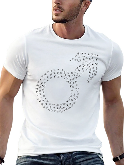 Novelty Male Symbol Graphic T-Shirt