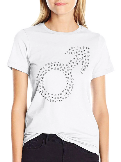 Novelty Male Symbol Graphic T-Shirt