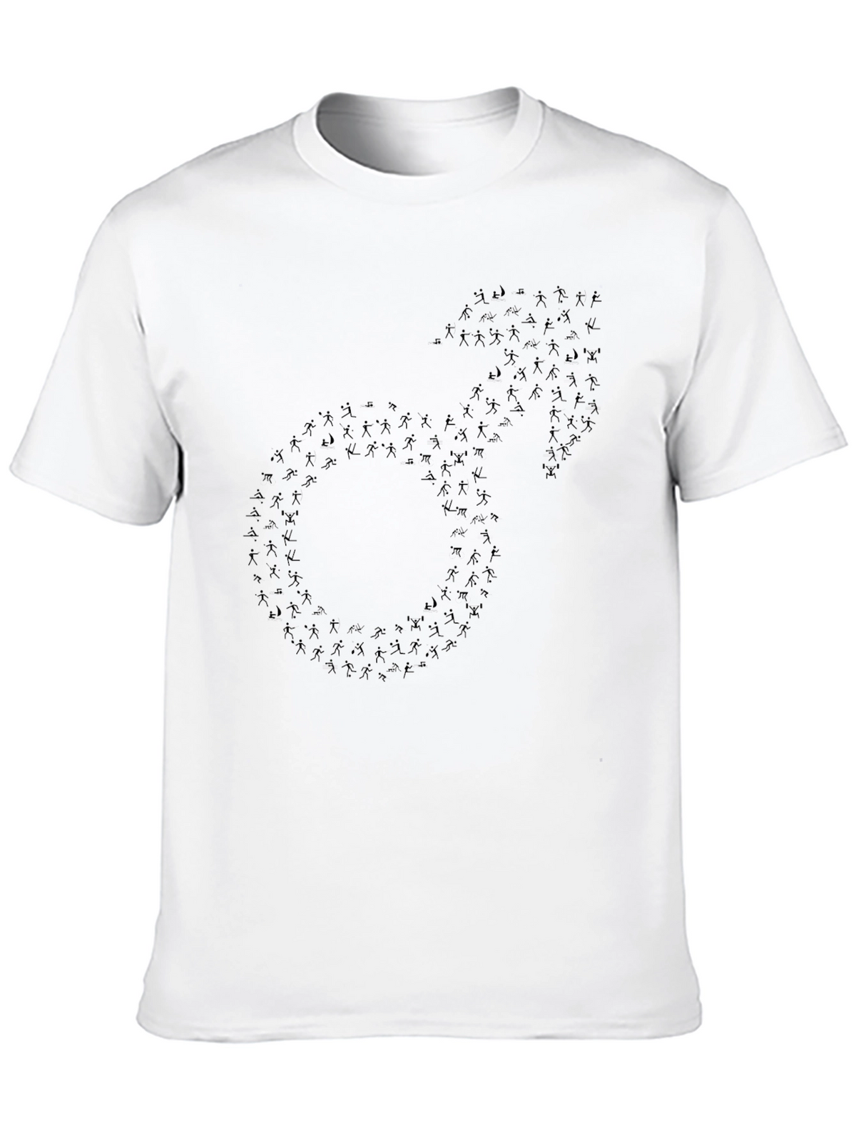 Novelty Male Symbol Graphic T-Shirt