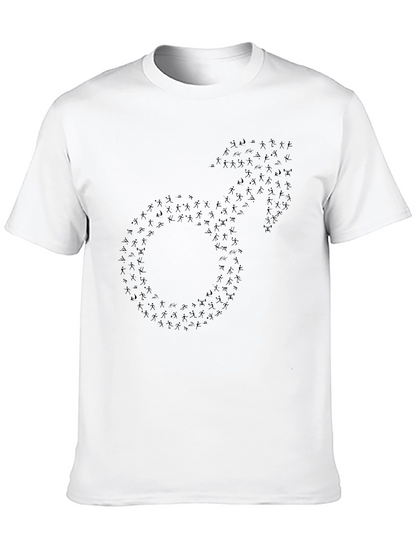 Novelty Male Symbol Graphic T-Shirt