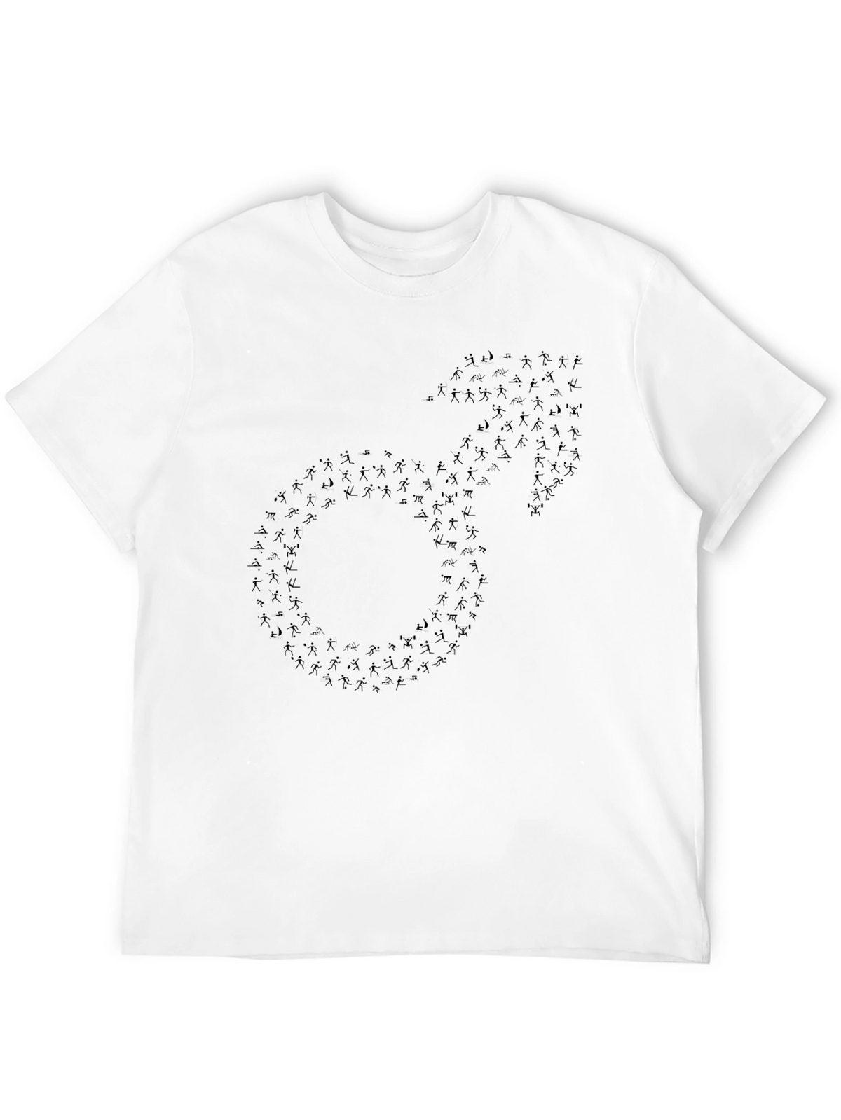 Novelty Male Symbol Graphic T-Shirt