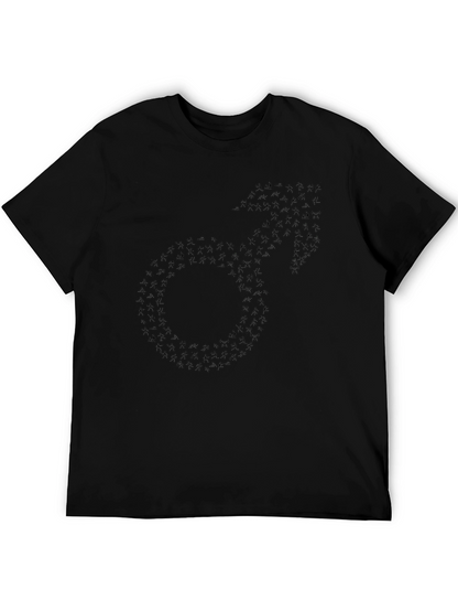 Novelty Male Symbol Graphic T-Shirt