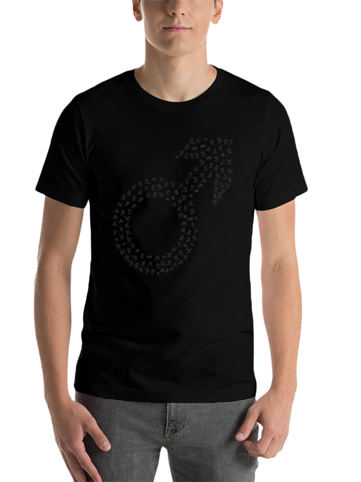 Novelty Male Symbol Graphic T-Shirt