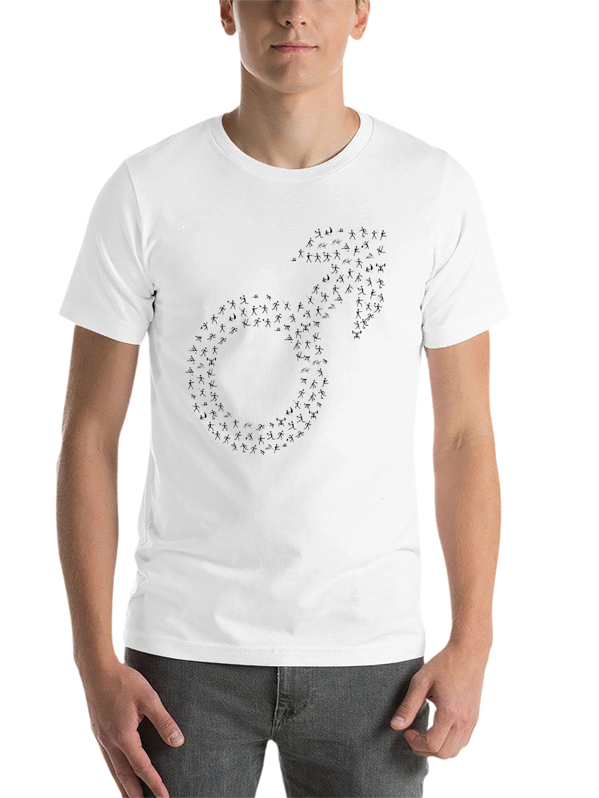 Novelty Male Symbol Graphic T-Shirt