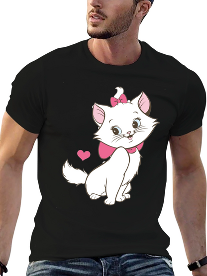 Cute Marie Cat T-Shirt - Aristocats Cartoon Tee