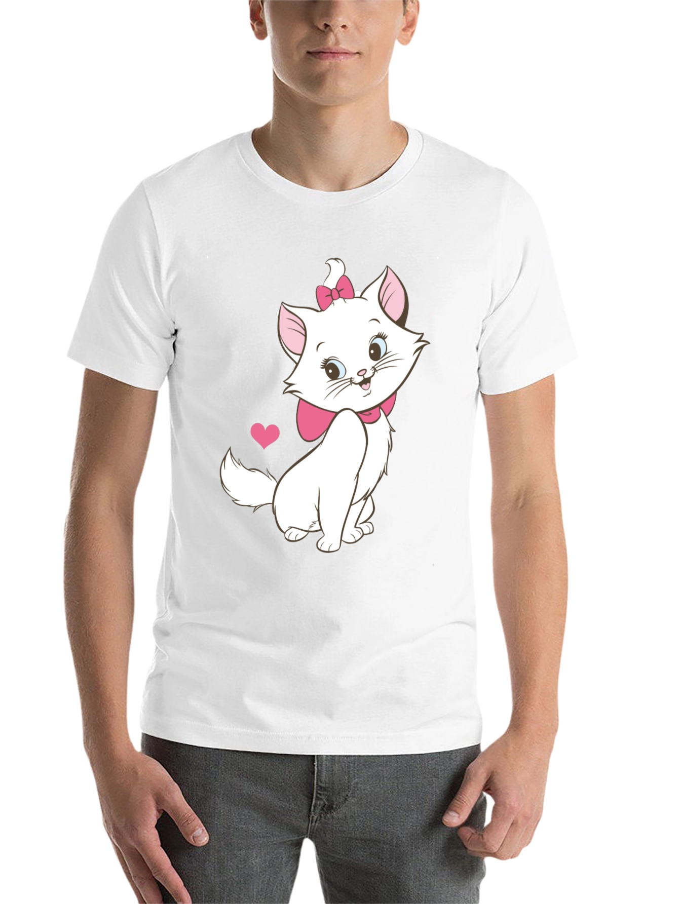Cute Marie Cat T-Shirt - Aristocats Cartoon Tee