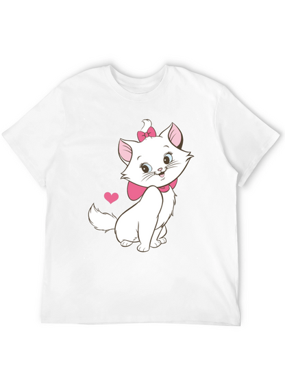 Cute Marie Cat T-Shirt - Aristocats Cartoon Tee