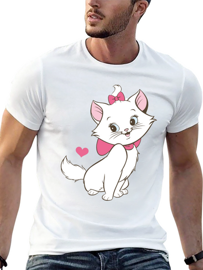 Cute Marie Cat T-Shirt - Aristocats Cartoon Tee