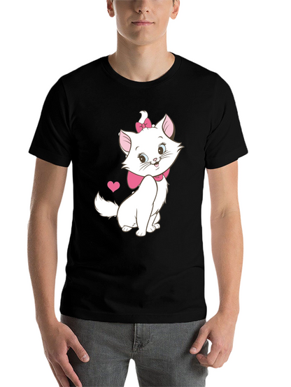 Cute Marie Cat T-Shirt - Aristocats Cartoon Tee