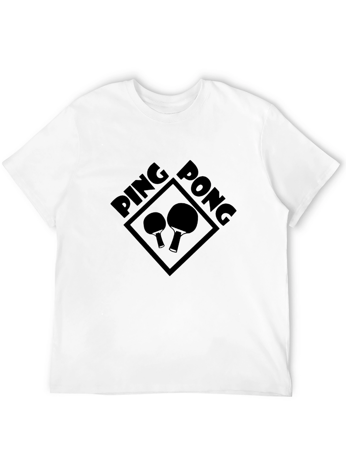 Ping Pong Graphic Tee - Sporty Black T-Shirt