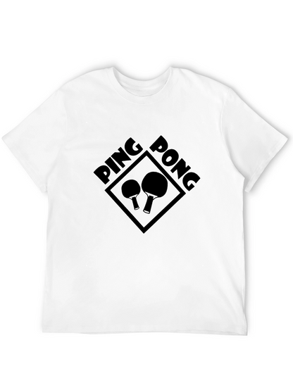 Ping Pong Graphic Tee - Sporty Black T-Shirt