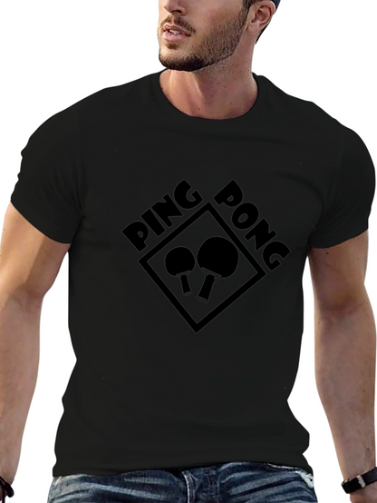Ping Pong Graphic Tee - Sporty Black T-Shirt