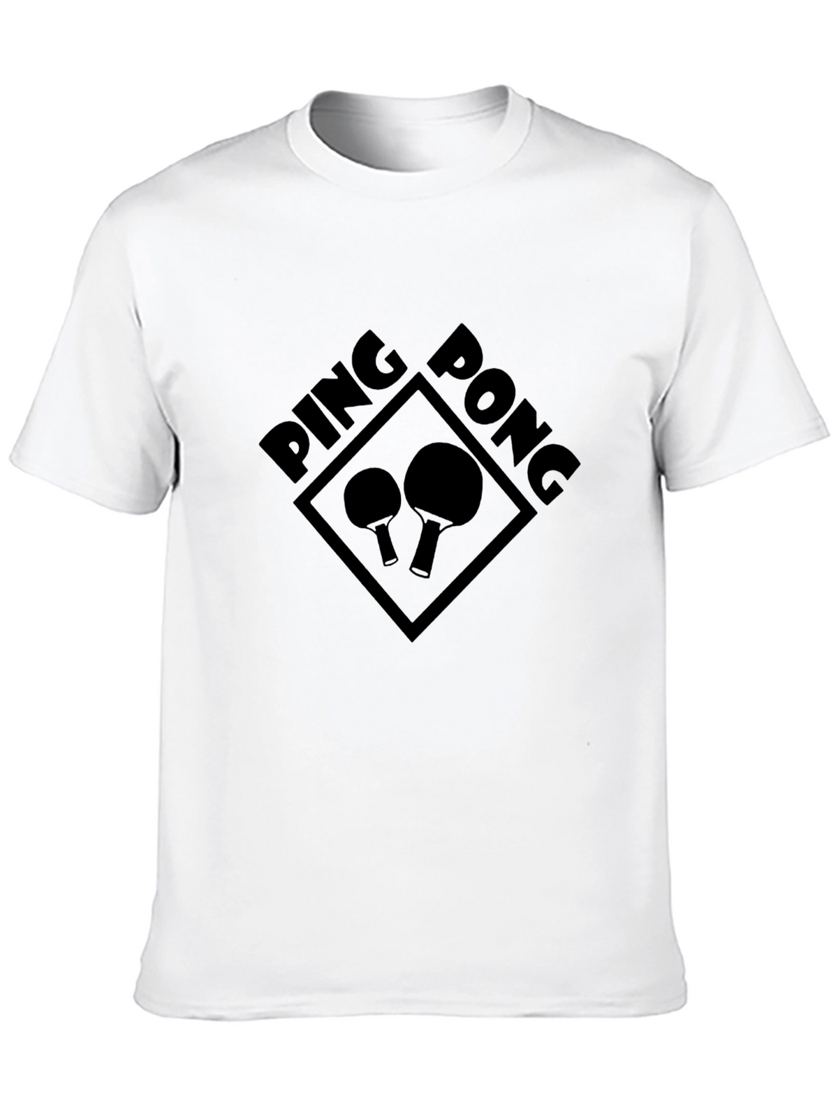Ping Pong Graphic Tee - Sporty Black T-Shirt