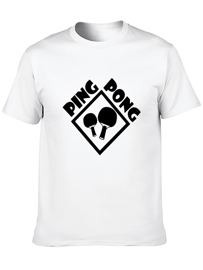 Ping Pong Graphic Tee - Sporty Black T-Shirt