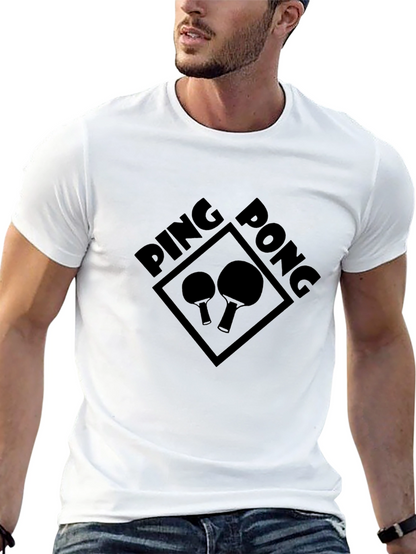 Ping Pong Graphic Tee - Sporty Black T-Shirt