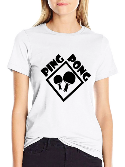 Ping Pong Graphic Tee - Sporty Black T-Shirt