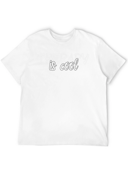Therapy is Cool Black Graphic Tee