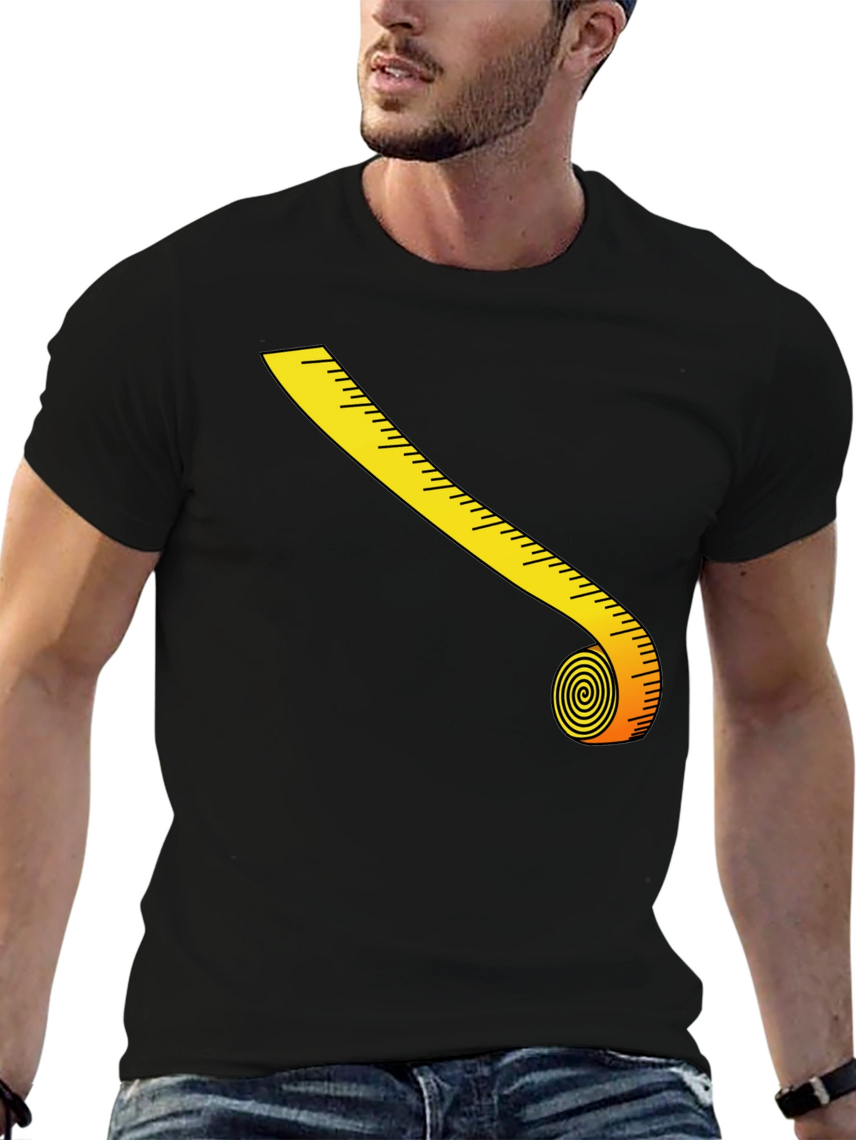 Novelty Tape Measure Graphic T-Shirt