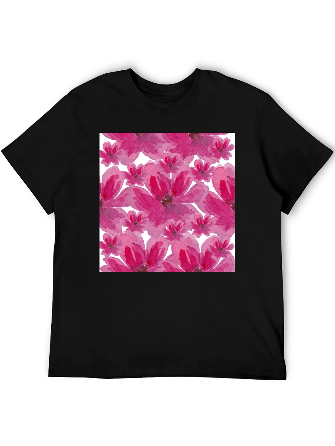 Floral Print T-Shirt - Artsy Blossom Design
