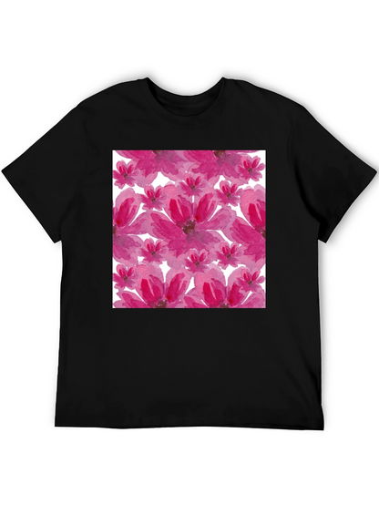 Floral Print T-Shirt - Artsy Blossom Design