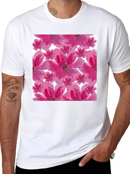 Floral Print T-Shirt - Artsy Blossom Design