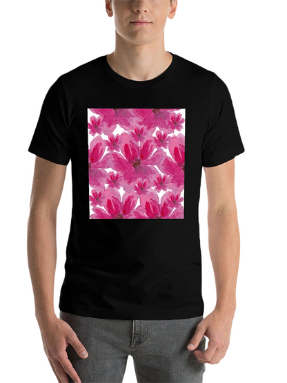 Floral Print T-Shirt - Artsy Blossom Design