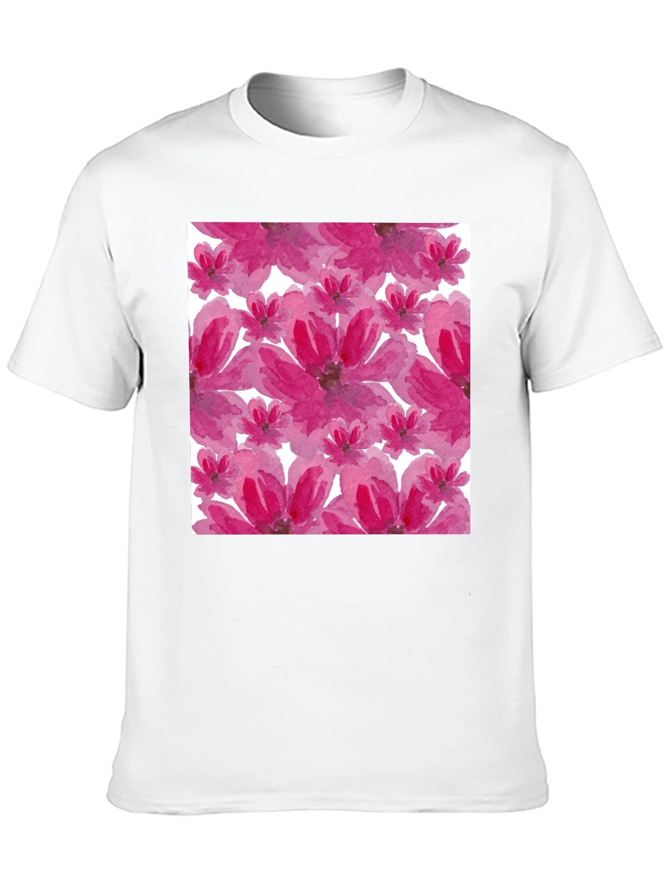 Floral Print T-Shirt - Artsy Blossom Design