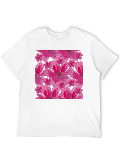 Floral Print T-Shirt - Artsy Blossom Design