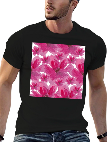 Floral Print T-Shirt - Artsy Blossom Design